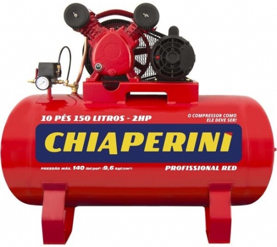 Compressor de Pisto Mdia Presso 10 Pcm 150L RED Chiaperini